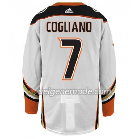 Herren Eishockey Anaheim Ducks Trikot ANDREW COGLIANO 7 Adidas Weiß Authentic